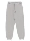 Carven Crepe-trimmed Cotton-jersey Track Pants In Gray