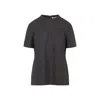 Carven Crewneck Zipped T-shirt In Gray