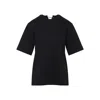 Carven Crewneck Jersey T-shirt In Black