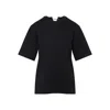 Carven Crewneck Jersey T-shirt In Black