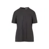 Carven Crewneck Zipped T-shirt In Gray