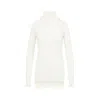 Carven Wool-blend High-neck Sweater In White