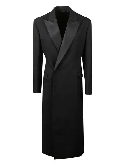 CARVEN TUXEDO WOOL COAT