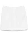 Carven Twill-weave Mini Skirt In White