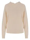 Carven V-neck Cashmere Sweater In Neutral