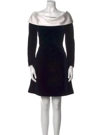 Pre-owned Carven Velvet Knee-length Dress In Black