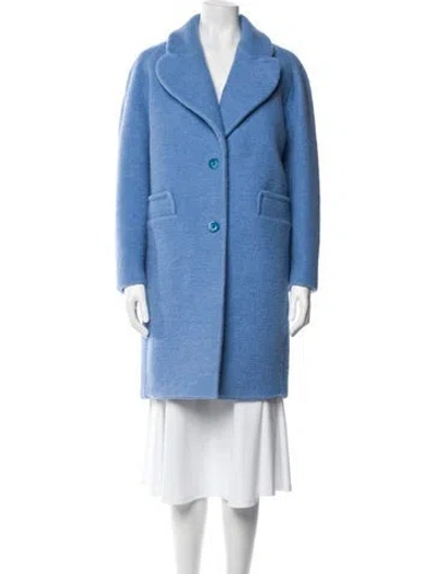Pre-owned Carven Virgin Wool Coat In Blue
