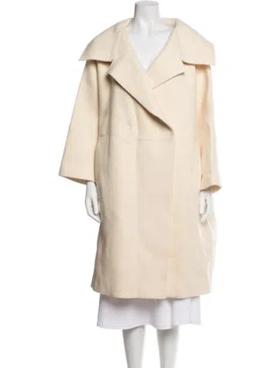 Pre-owned Carven Virgin Wool Coat In Neutrals