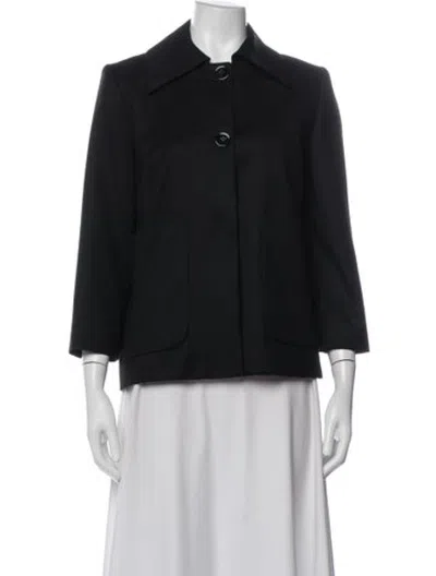Pre-owned Carven Virgin Wool Jacket In Black