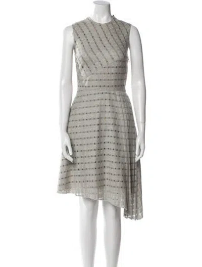 Pre-owned Carven Virgin Wool Knee-length Dress In Multi