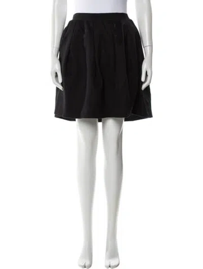 Pre-owned Carven Virgin Wool Knee-length Skirt In Black