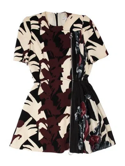 Pre-owned Carven Virgin Wool Mini Dress In Multicolor