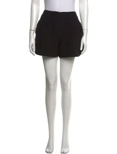 Pre-owned Carven Virgin Wool Mini Shorts In Black