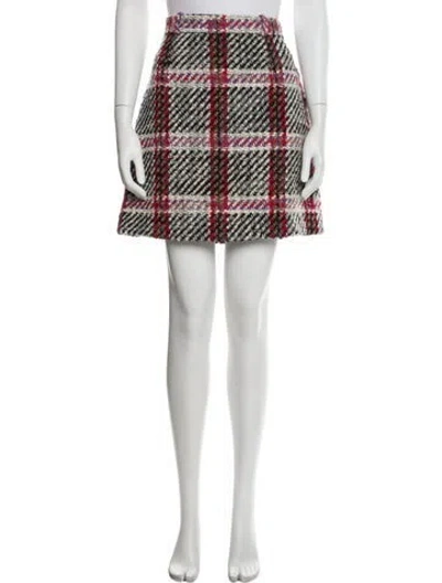Pre-owned Carven Virgin Wool Mini Skirt In Black