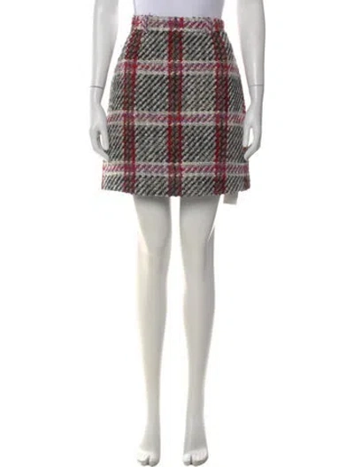 Pre-owned Carven Virgin Wool Mini Skirt In Black