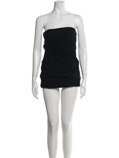 Pre-owned Carven Virgin Wool Mini Skirt In Black