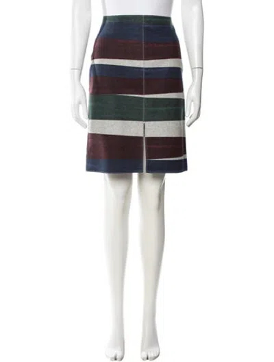 Pre-owned Carven Virgin Wool Mini Skirt In Multicolor