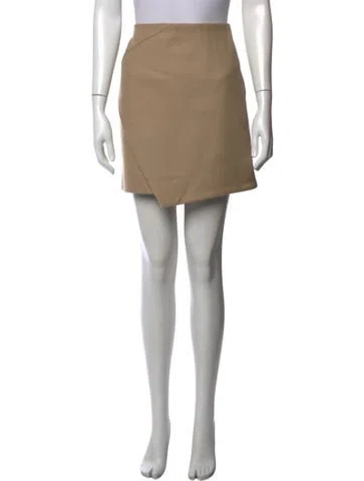 Pre-owned Carven Virgin Wool Mini Skirt In Neutrals