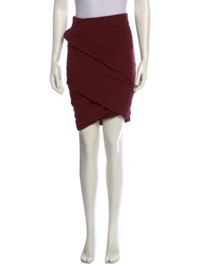 Pre-owned Carven Virgin Wool Mini Skirt In Red