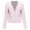 Carven Viscose Virgin Wool Shoulder Darts Blazer In Pink