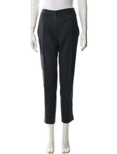 Pre-owned Carven Virgin Wool Straight Leg Pants In Gray