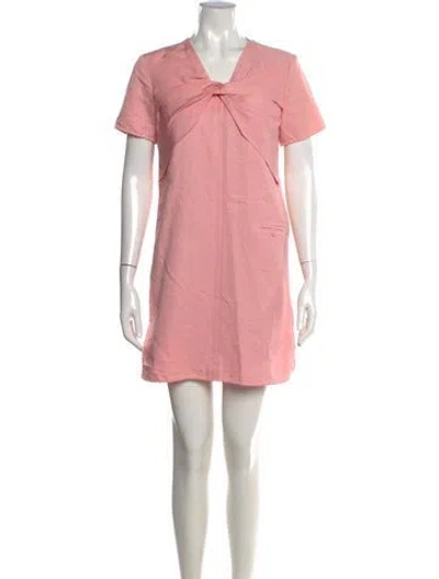 Pre-owned Carven V-neck Mini Dress In Pink