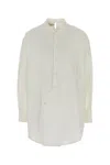 Carven White Cotton Oversize Shirt In Gray
