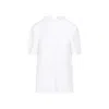 Carven Bl206 Short Sleeves Blouse Top Women In White