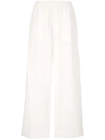 Carven White High Waist Trousers In Neutral
