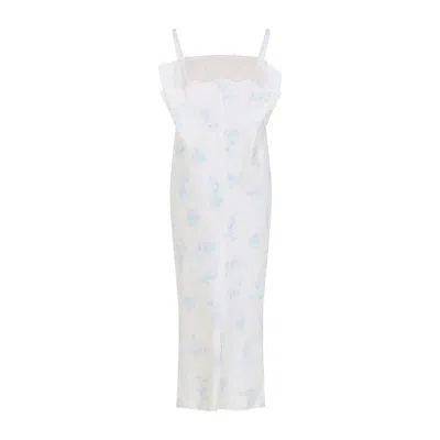 Carven White Lingerie Cotton Midi Dress