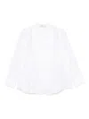 Carven White Satin Shirt In White