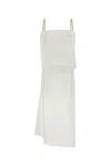 Carven White Silk Dress In White
