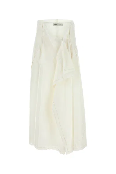 Carven White Viscosa Skirt