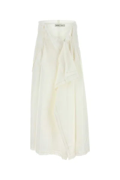 Carven White Viscose Mini Skirt