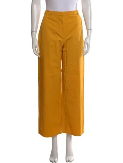 Pre-owned Carven Wide Leg Pants In Yellow