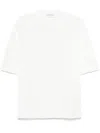 Carven Wide-sleeved Cotton Sweater With Subtle Branding In White