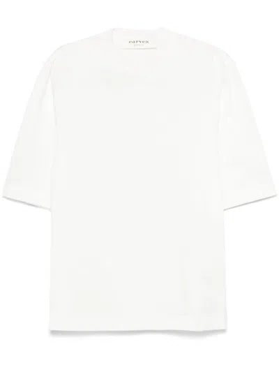 Carven Wide-sleeved Cotton Sweater With Subtle Branding In White