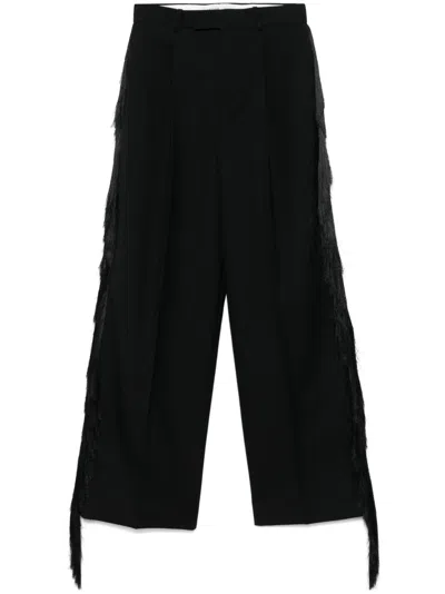 Carven Women Fringed Trousers In Black