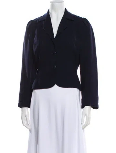 Pre-owned Carven Wool Blazer In Blue