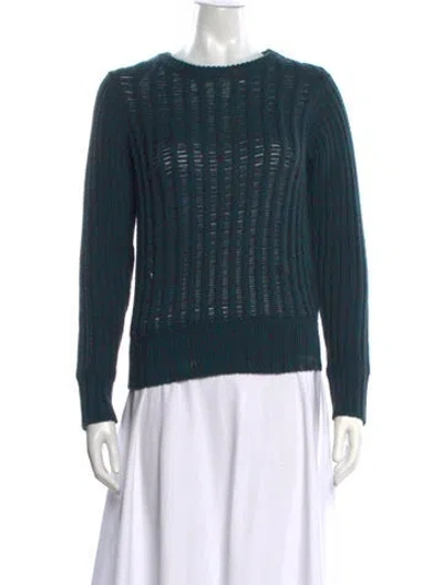 Pre-owned Carven Wool Crew Neck Sweater In Blue