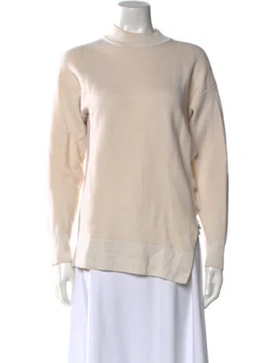 Pre-owned Carven Wool Crew Neck Sweater In Neutral