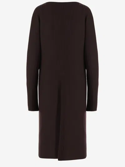Carven Wool Dress In Brown