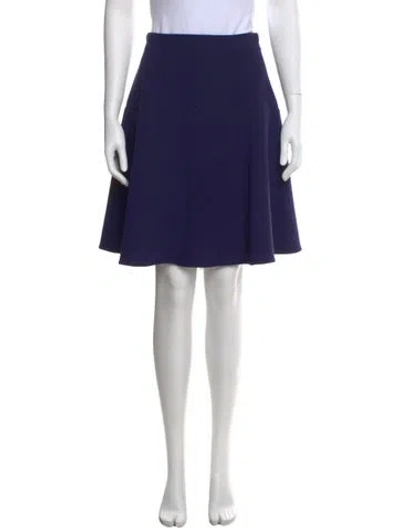 Pre-owned Carven Wool Knee-length Skirt In Blue