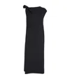 Carven Wool Knot-detail Midi Dress In Black
