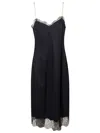 Carven Wool Lingerie Dress In Black