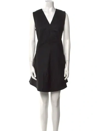 Pre-owned Carven Wool Mini Dress In Black