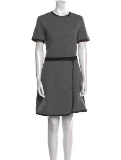 Pre-owned Carven Wool Mini Dress In Gray