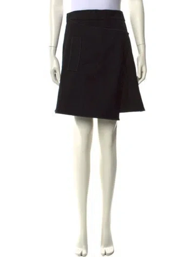 Pre-owned Carven Wool Mini Skirt In Black