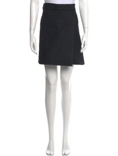 Pre-owned Carven Wool Mini Skirt In Black