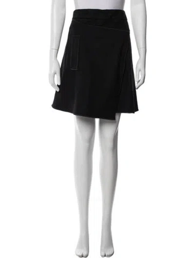Pre-owned Carven Wool Mini Skirt In Black